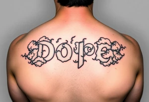 Dope spelled out in smoke
Clouds tattoo idea