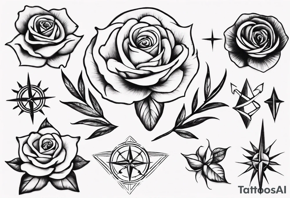 rose des vents tattoo idea