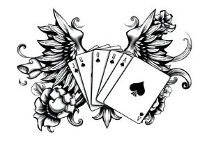 Poland symbol and poker cards Add casino money to it. tattoo idea