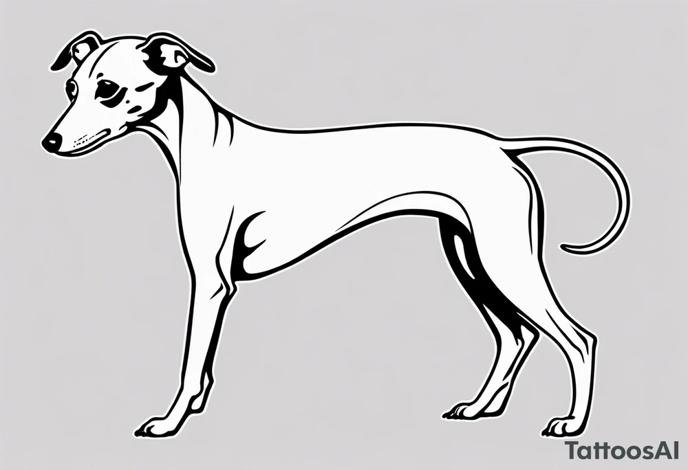 Italian greyhound tattoo idea