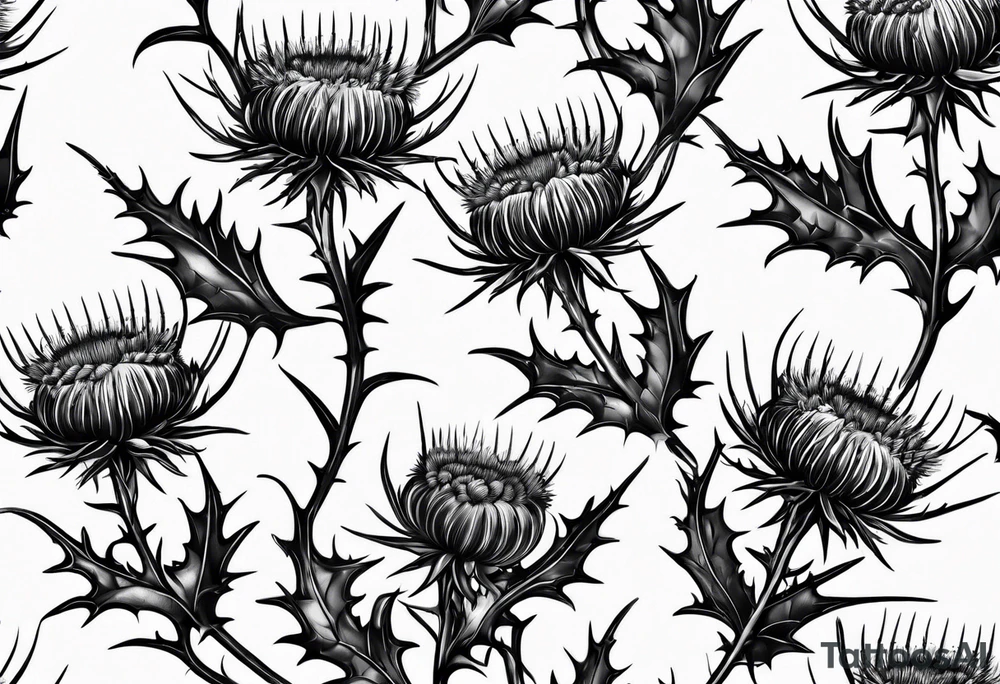 flower of Scotland thistle tattoo idea