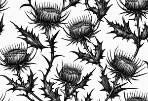 flower of Scotland thistle tattoo idea