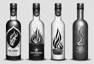 Flaming Molotov cocktail gasoline tattoo idea