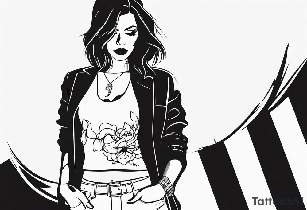 gangster female tattoo idea
