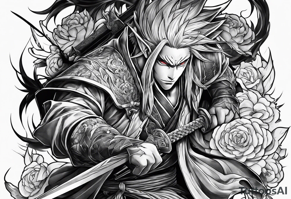 Demonslayer anime gyutaro tattoo idea