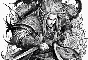 Demonslayer anime gyutaro tattoo idea