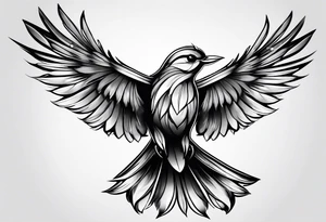 small bird few detail as possible tattoo idea