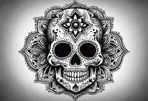mexican skull tattoo idea