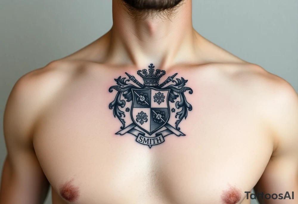 Smith, Irish family crest very intricate tattoo idea