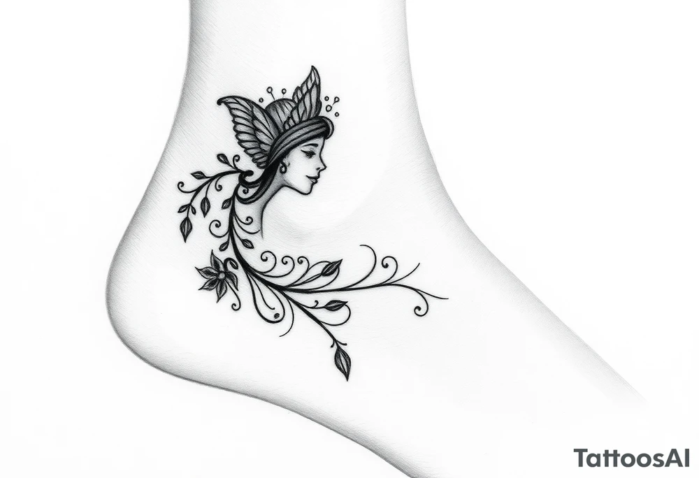 Anklet and charm mother tattoo idea