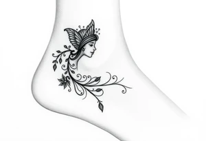 Anklet and charm mother tattoo idea
