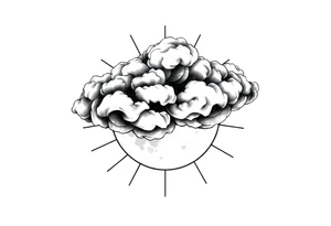 The cloud sway across the sun and the moon tattoo idea