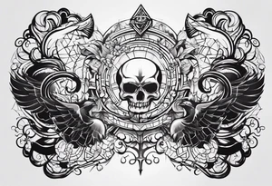 I want a minimalist symbol depicting good vs evil tattoo idea