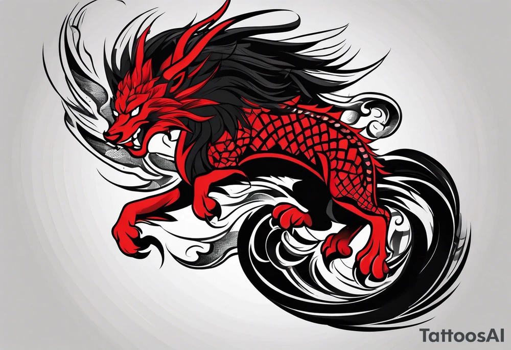 Simple black and red tattoo for the arm men tattoo idea