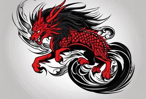 Simple black and red tattoo for the arm men tattoo idea