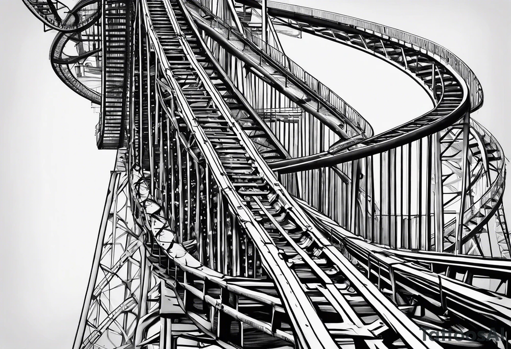 life is a rollercoaster tattoo idea