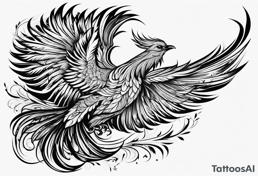 Phoenix bird for arm tattoo idea