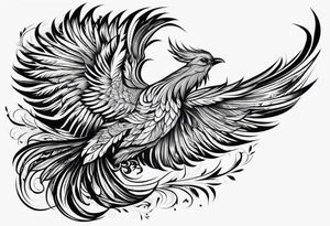 Phoenix bird for arm tattoo idea
