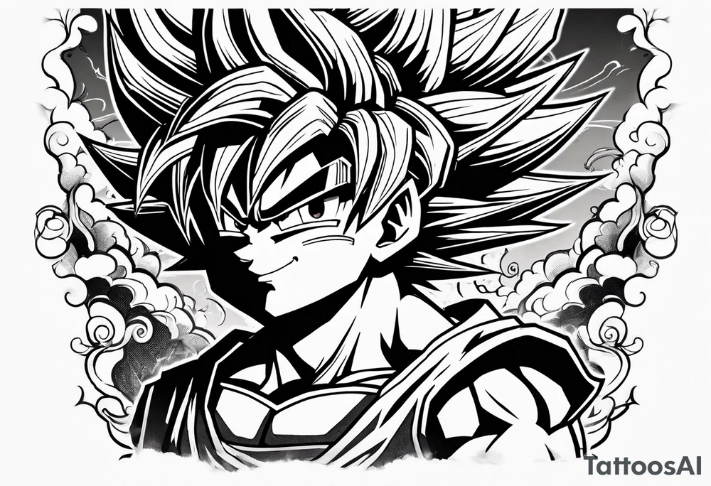 son goku as a boy chilling as forearm tattoo tattoo idea