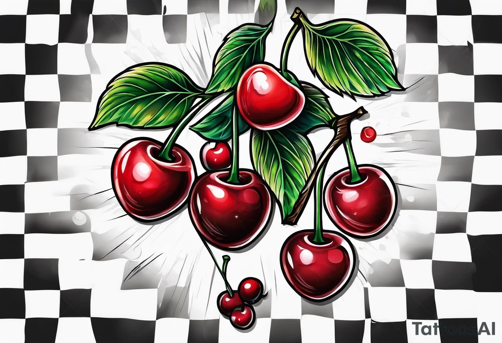 Cherries tattoo idea