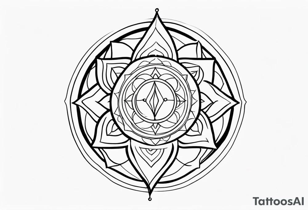 feminine spiritual third eye chakra aligned tattoo idea