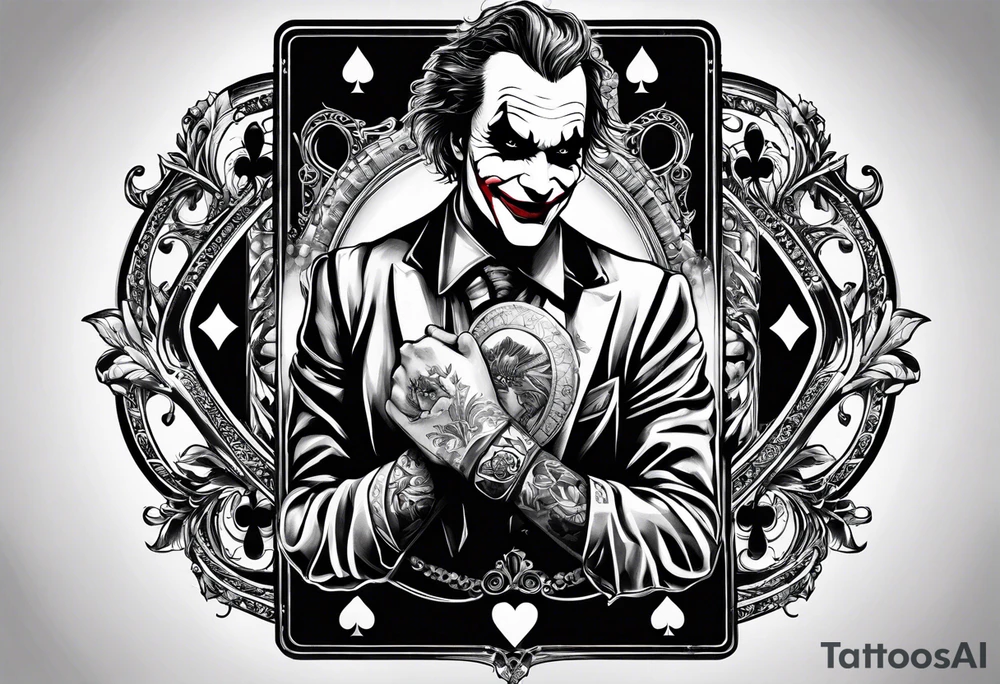 The playing cards 2, 3, and the joker with a prison shank tattoo idea