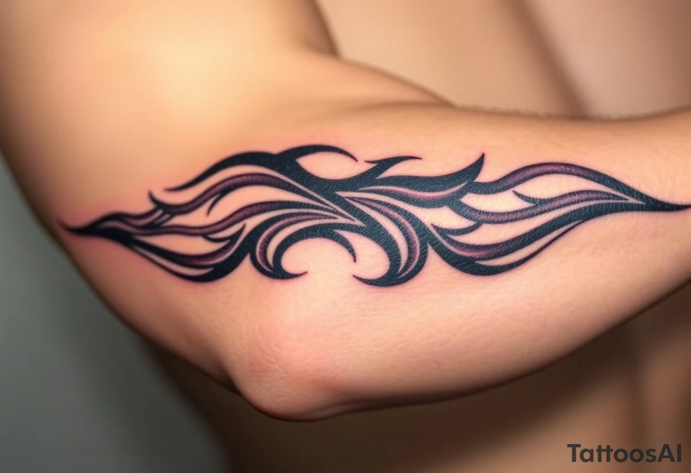 huge and large powerfull flames tattoo idea