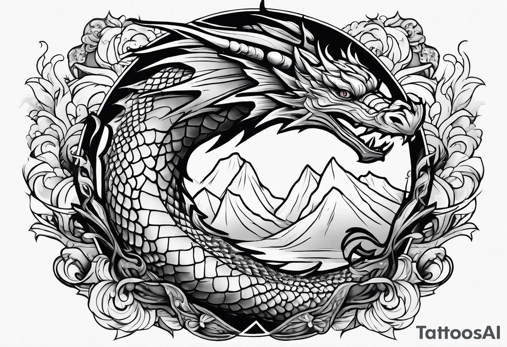 dragon, strength, pisces, water, phoenix, small, nuanced, positive tattoo idea
