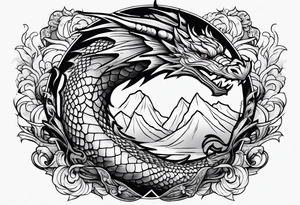 dragon, strength, pisces, water, phoenix, small, nuanced, positive tattoo idea
