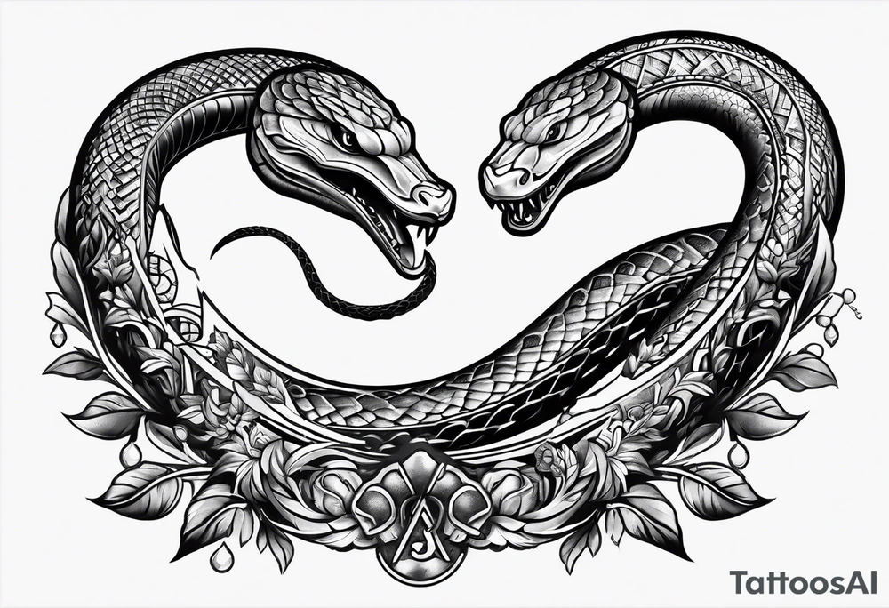 Snake axe tattoo idea