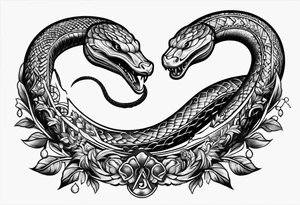 Snake axe tattoo idea