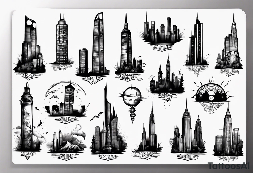 skyline tattoo idea