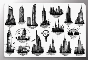skyline tattoo idea