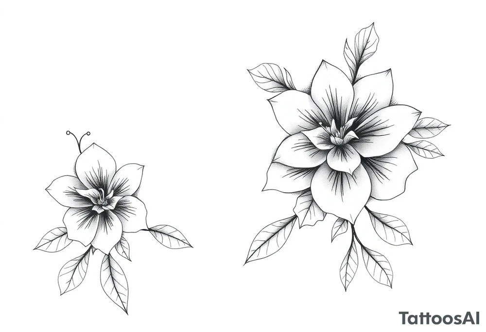 feminine flower sleeve tattoo idea