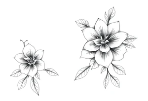 feminine flower sleeve tattoo idea