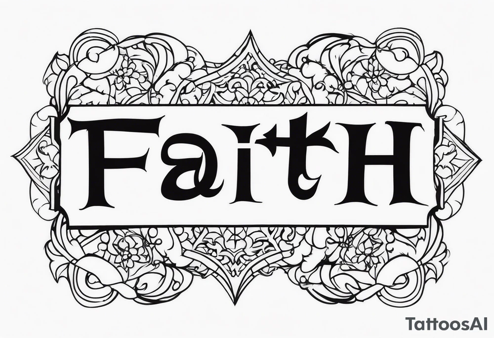 faith text tattoo idea