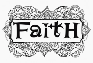 faith text tattoo idea