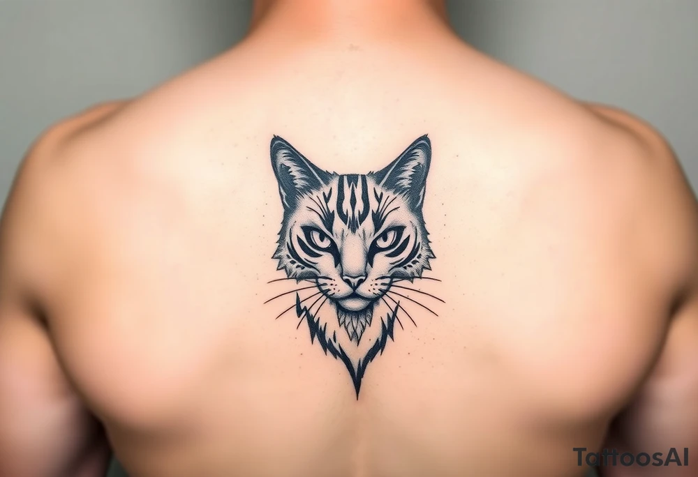 black cat tattoo idea
