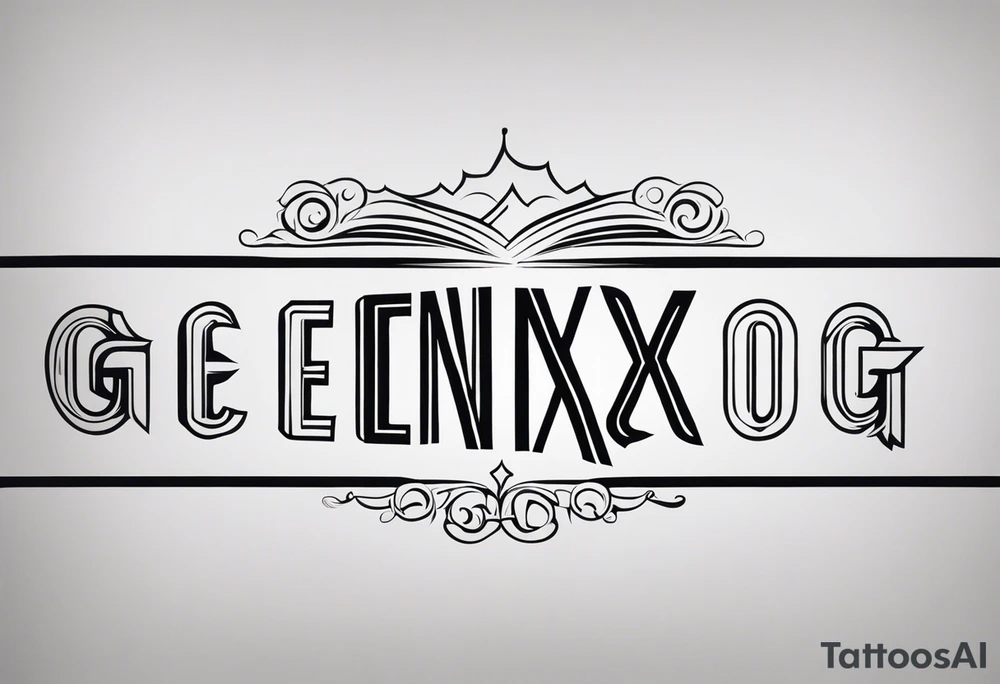 forearm tattoo that says  GenX OG tattoo idea