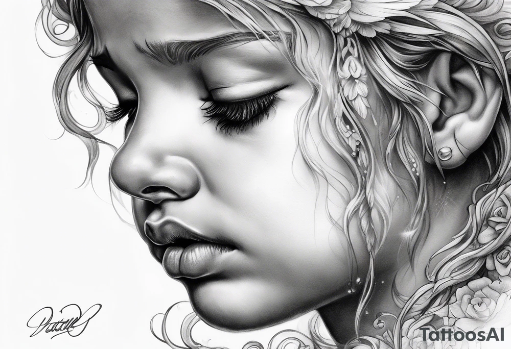 crying angel tattoo idea