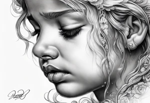 crying angel tattoo idea