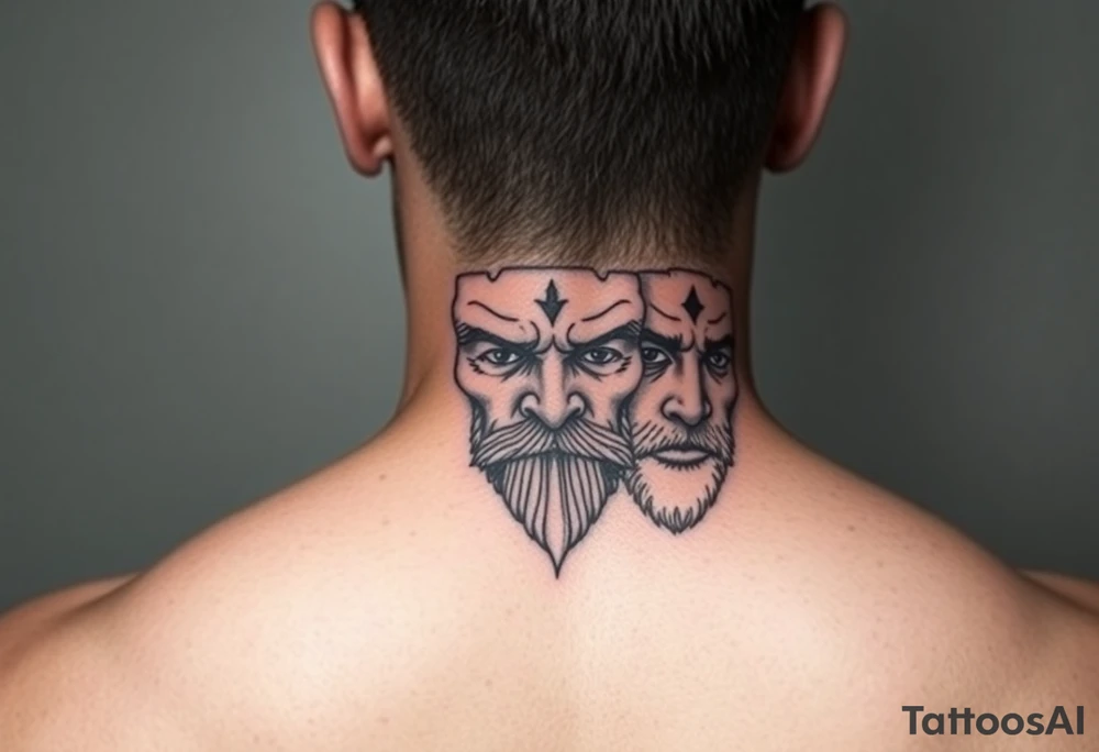 4 seasons faces tattoo idea