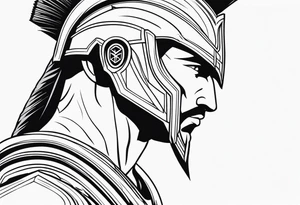 half of a spartan's face tattoo idea