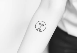 Line tattoo scene with play symbol, pause symbol, stop symbol, rewind symbol, mental health awareness tattoo idea