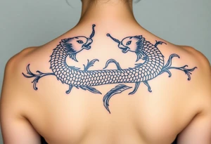 Koi and dragon tattoo idea
