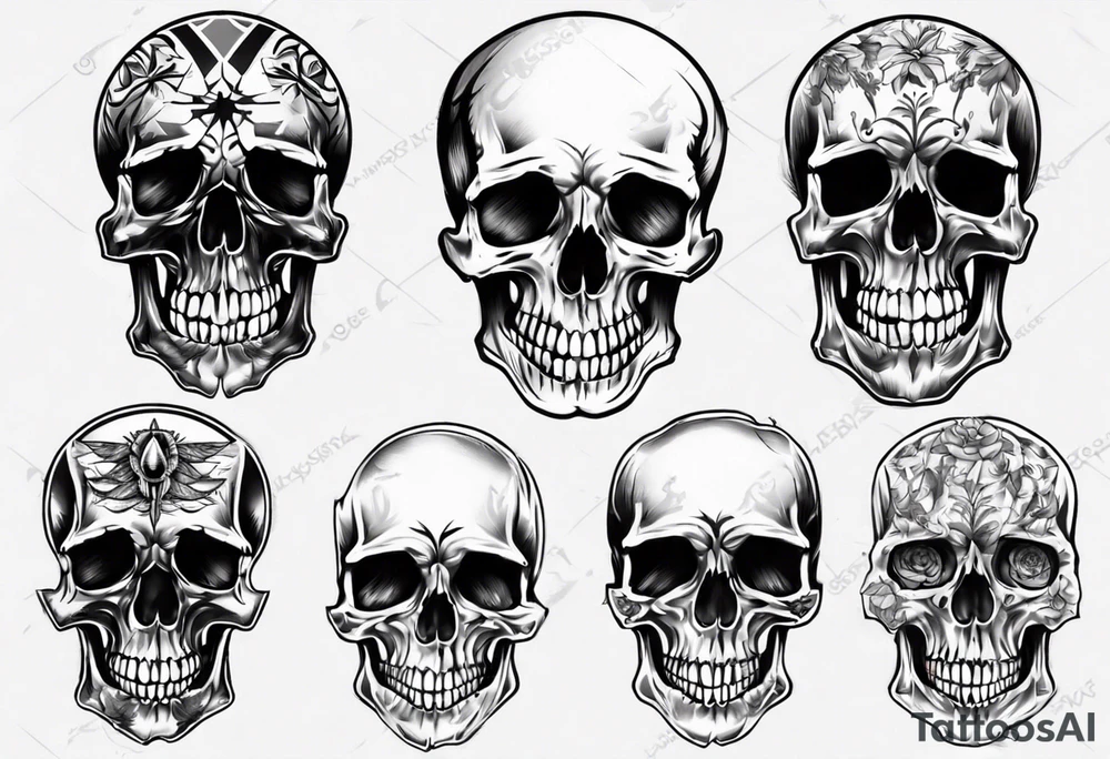 skull for back tattoo idea
