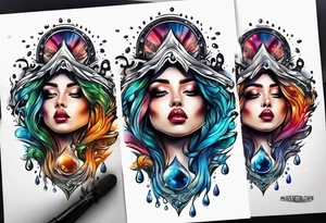 Water drops tattoo idea