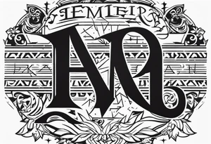 Font, bamboo, American letters tattoo idea