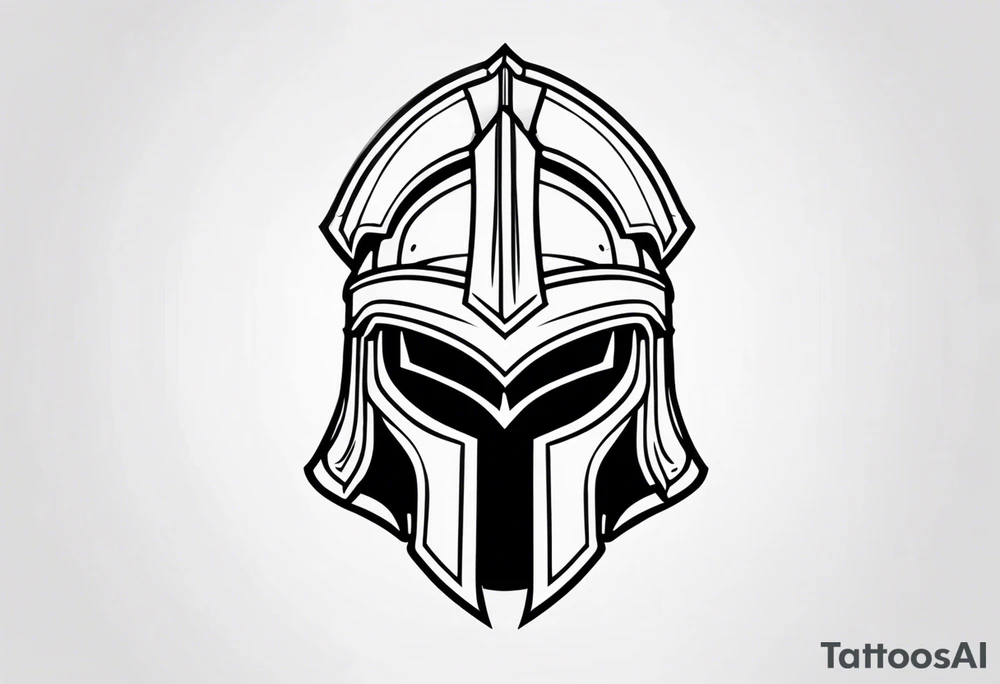Spartan helmet tattoo idea