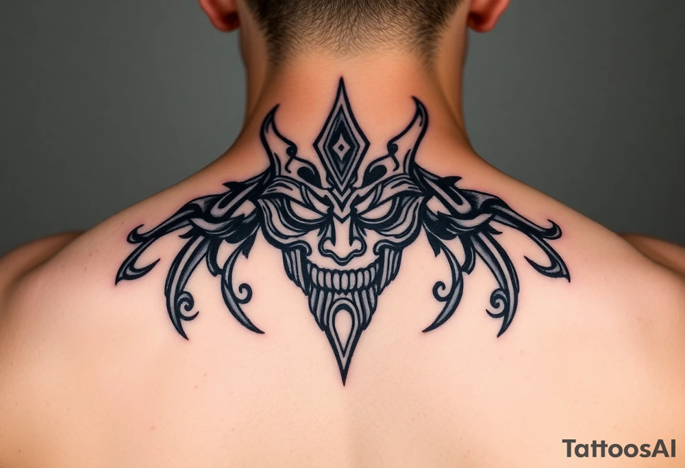 frieren with oni mask tattoo idea